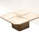 Vintage square travertine coffee table made in the 80s