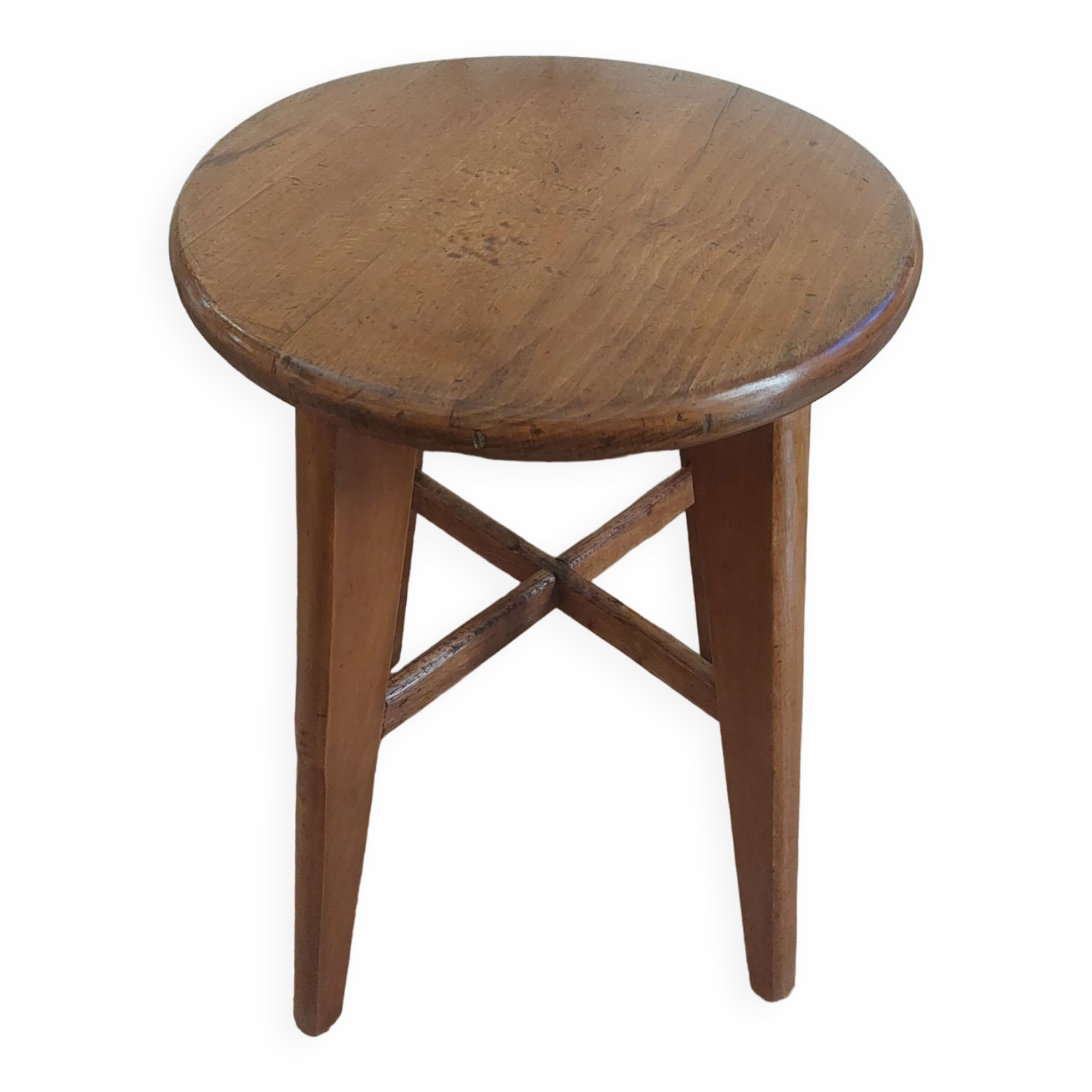 Natural wooden stool around year 60-70