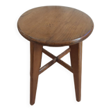Natural wooden stool around year 60-70