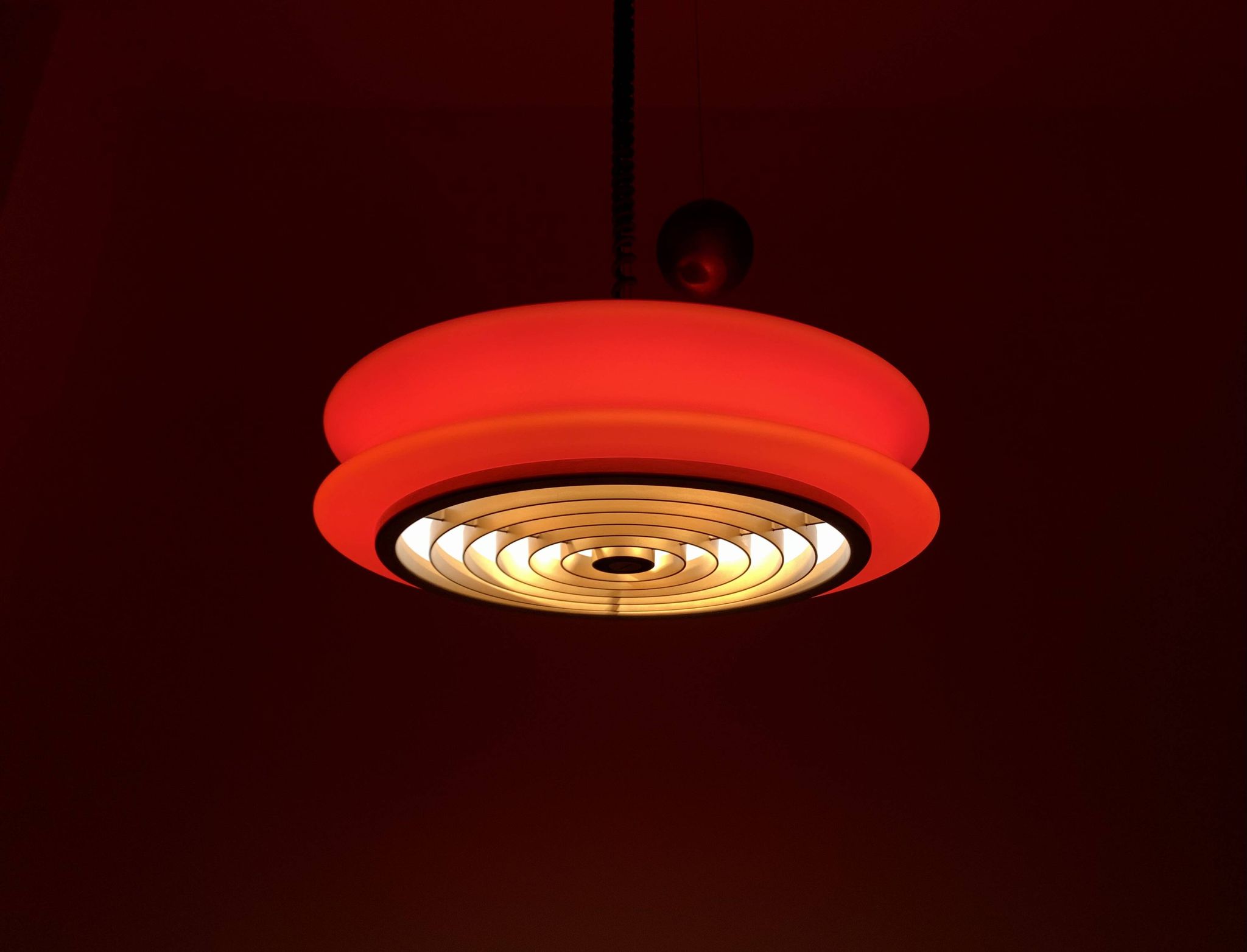 1 of 3 Adjustable Orion Glass Pendant Lamps from Staff
