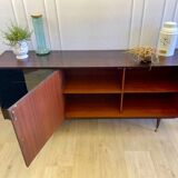 Vintage enfilade design 60s/70s – wood and black lacquer