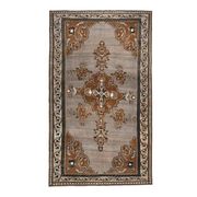 Vintage Turkish Oushak Handmade Wool Cotton Brown Area Rug 193x330