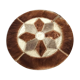 Vintage round cowhide carpet from the 60s and 70s