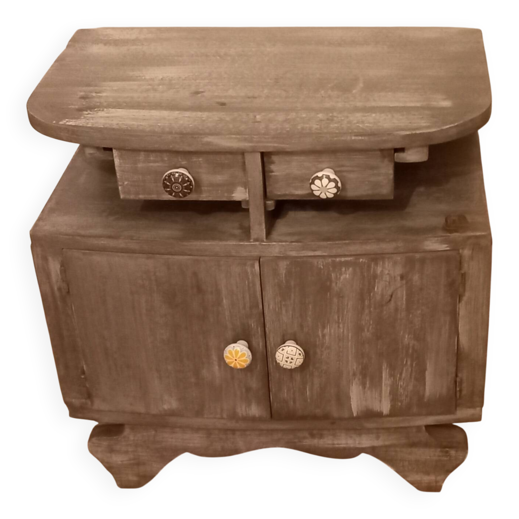 Bleached grey skateboards