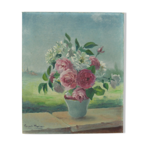 Huile sur toile Bouquet - fleurs