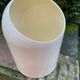 Space Age waste paper basket in beige PVC signed Makio Hasuke for Gedy Italia 1970