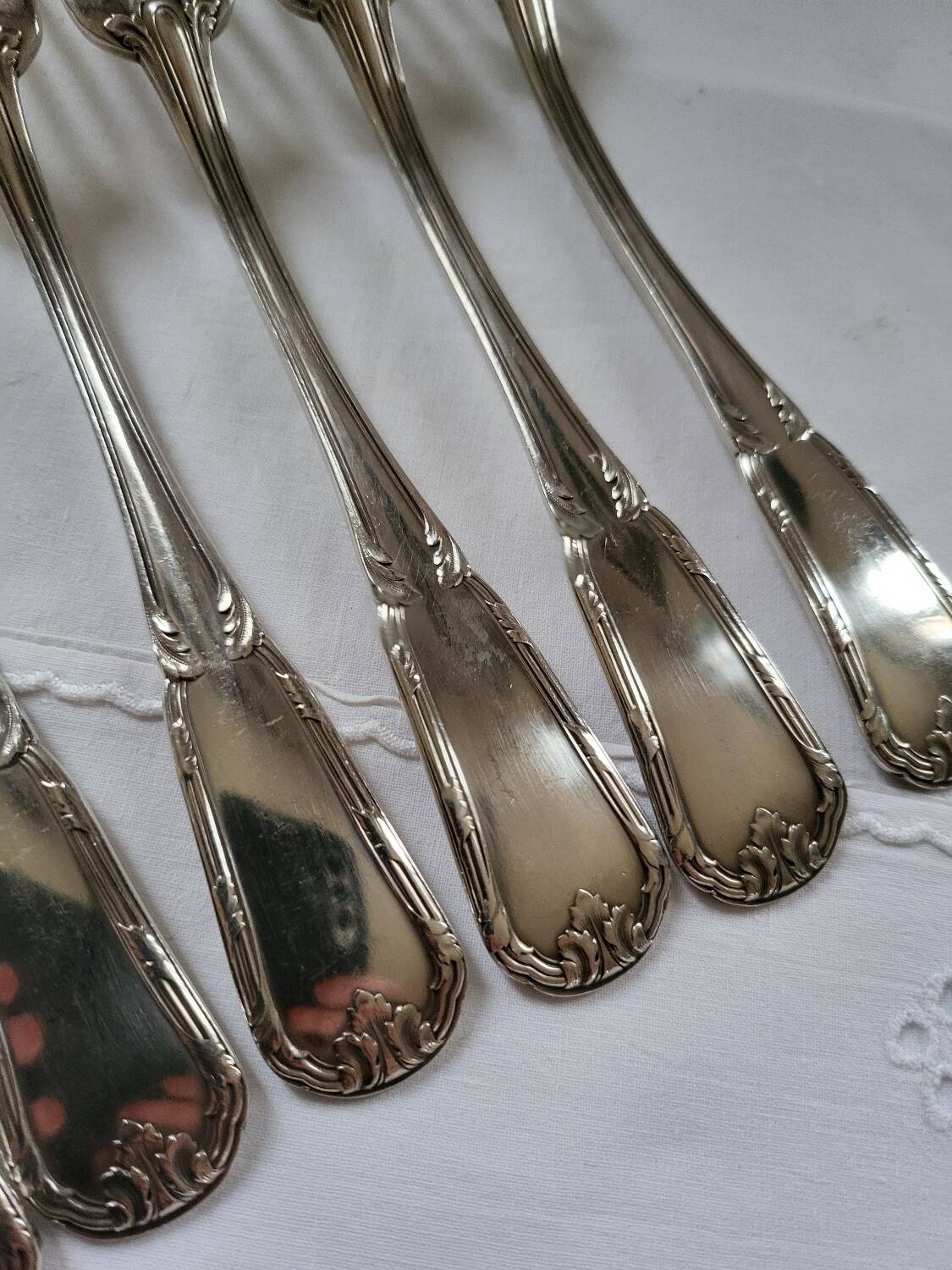 6 Boulenger Silver Metal Table Forks