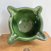 Ceramic mortar and wooden pestle