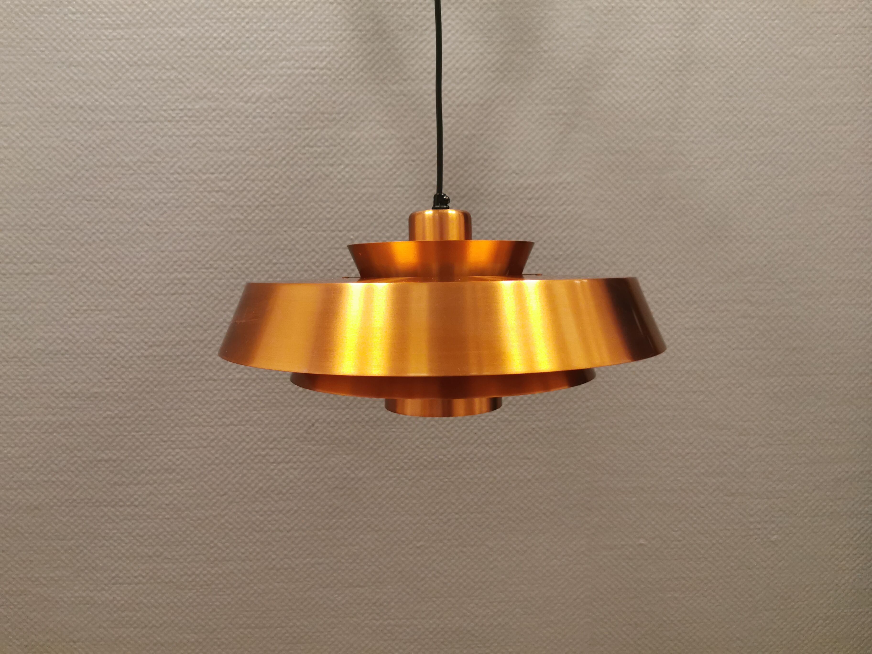 Ceiling lamp model "Nova" designed by Jo Hammerborg for Danish Fog&Mørup in 1963.