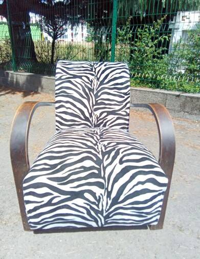 1950s armchair in zebra fabric