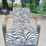 1950s armchair in zebra fabric