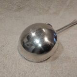 Silver-plated metal soup ladle by Christofle silversmiths, Albi pattern