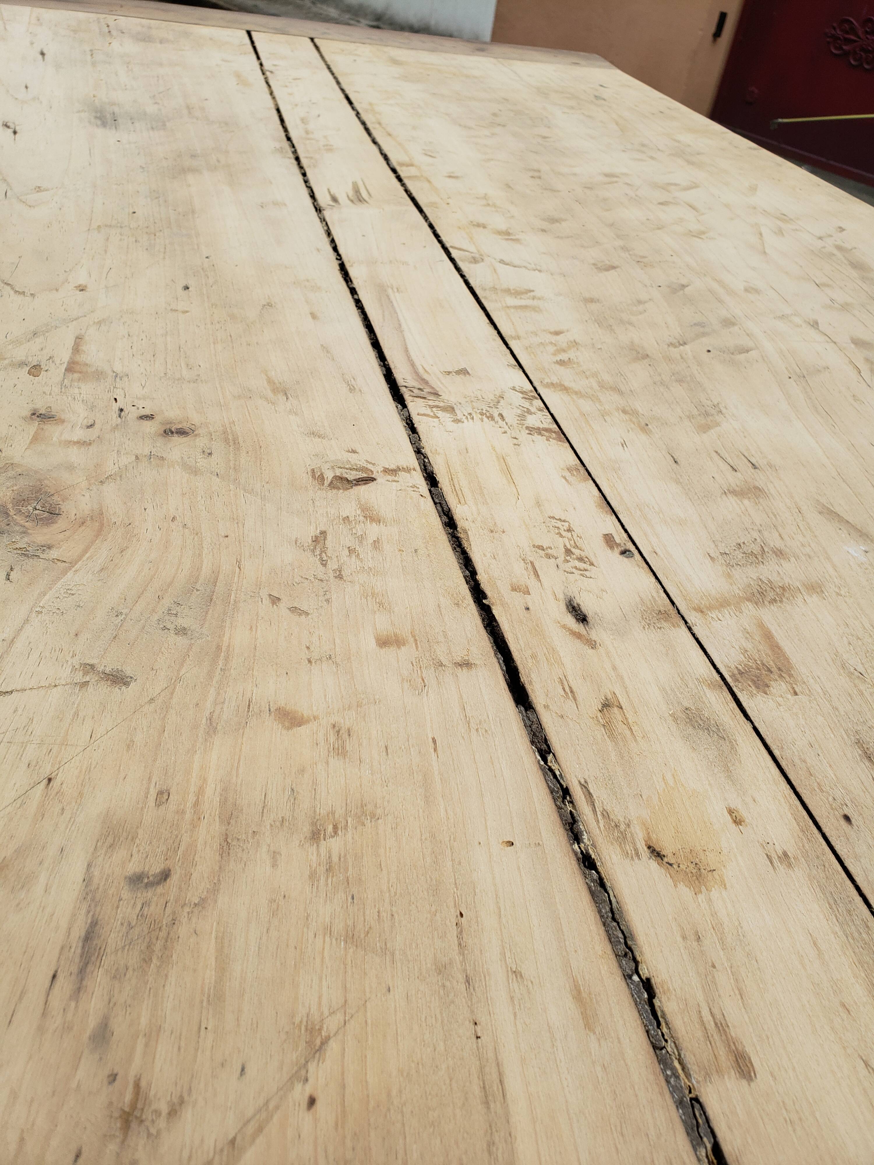 Farm table 2 poplar and chestnut drawers