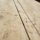 Table de ferme 2 tiroirs peuplier et chataignier