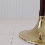 Modern mid-century brass trumpet-shaped floor lamp, Sweden, 1960s.