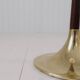 Modern mid-century brass trumpet-shaped floor lamp, Sweden, 1960s.