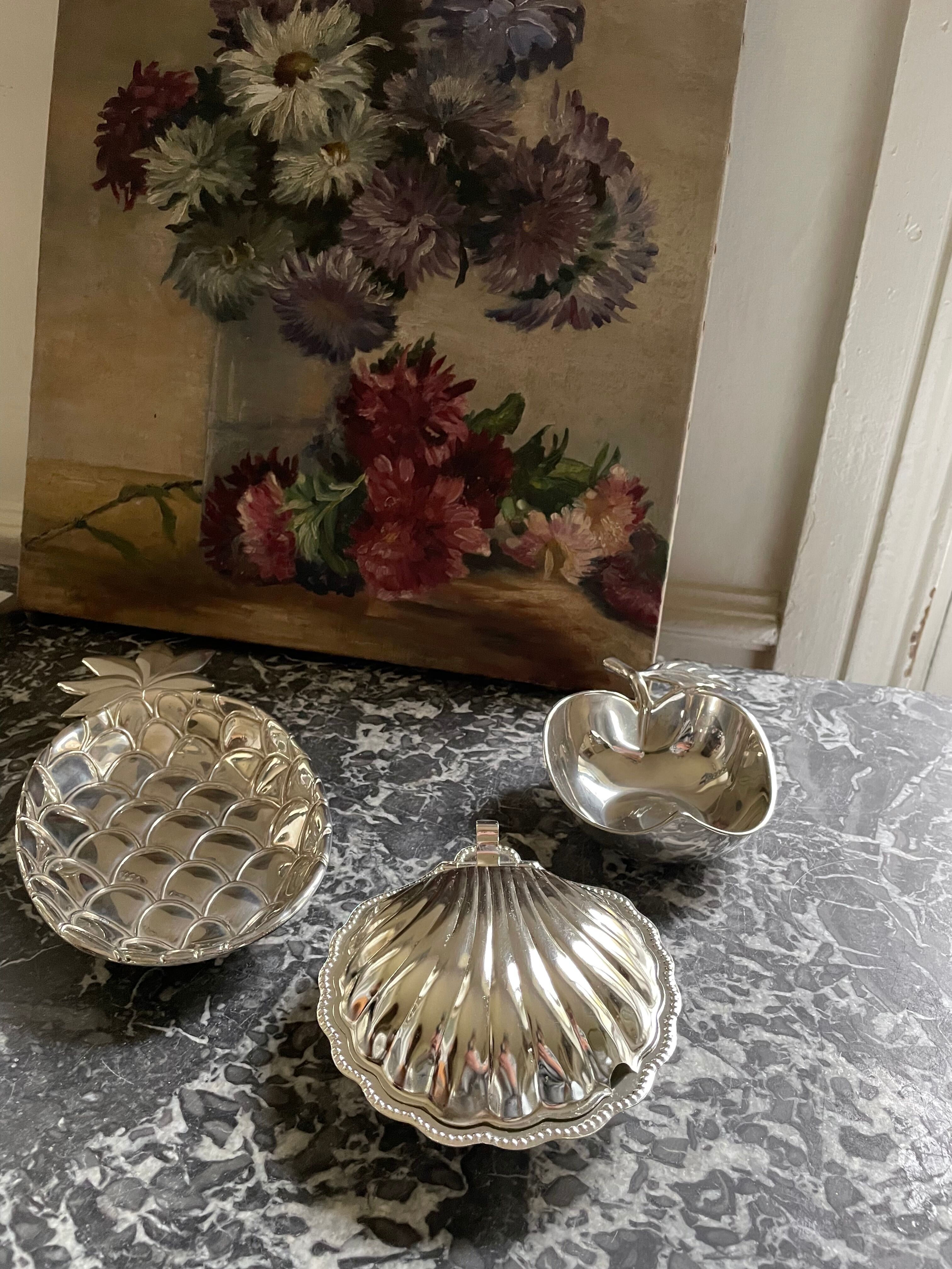 Beurrier en forme de coquillage vintage