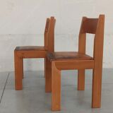 Elm and leather chairs, 80