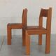 Chaises en orme et cuir, 80's
