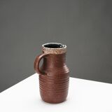 Pitcher in chamotte earthenware, Accolay circa 1960
