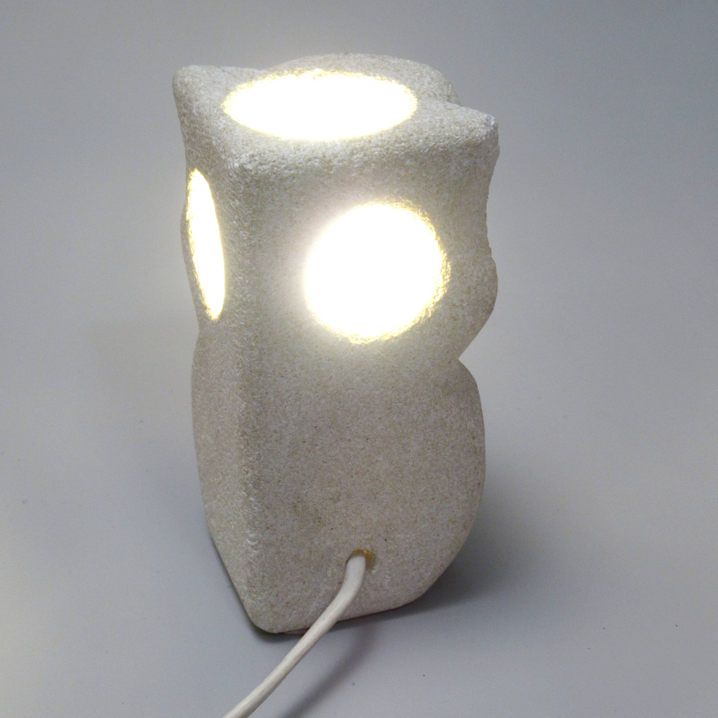 Owl lamp in stone by Albert Tormos from the 1960s.