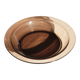 Round smoked glass dish, Vereco France