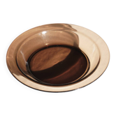 Plat rond en verre fumé, Vereco France
