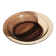 Round smoked glass dish, Vereco France
