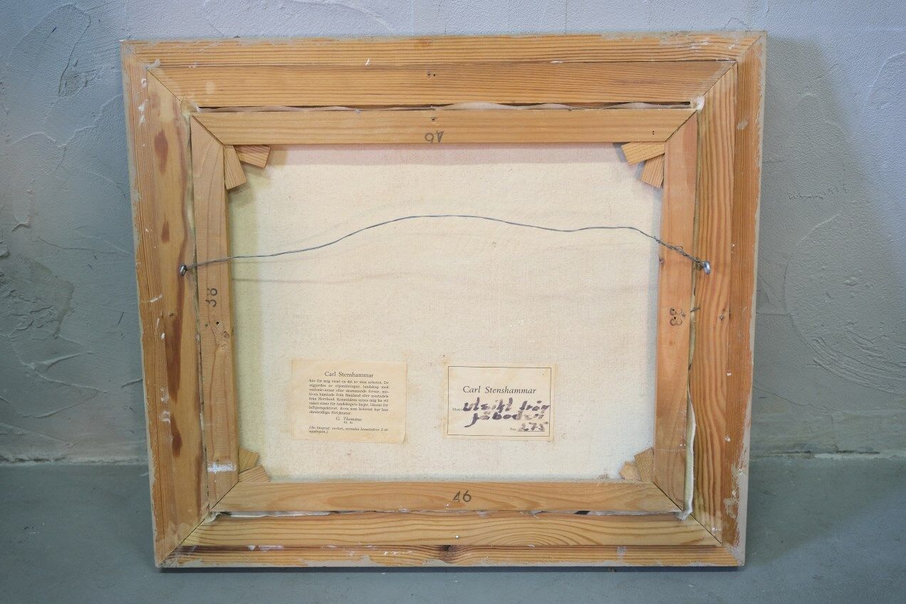 Carl Stenshammar, Swedish Landscape, 1950s, Oil on Canvas, Framed