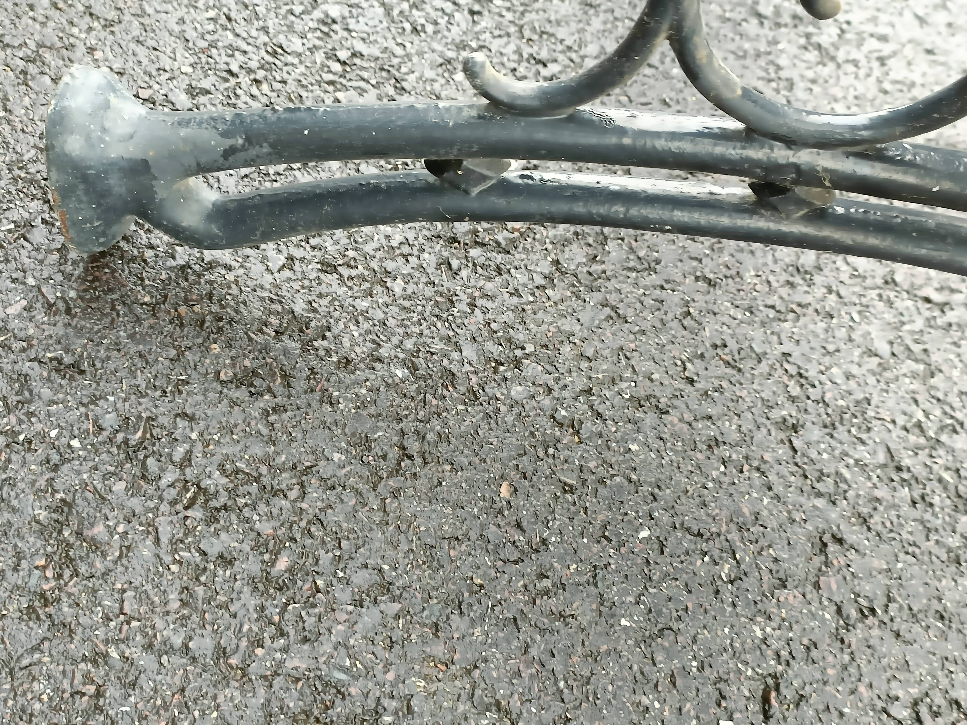 Old garden bench cast iron legs