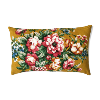 Cushion 30 x 50 fabric Olga 1966 Boussac and back jute