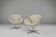 Set of Leather Swan Chairs by Arne Jacobsen for Fritz Hansen, Denmark 2006