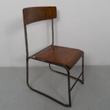 Chaise industrielle pour enfants des années 1950