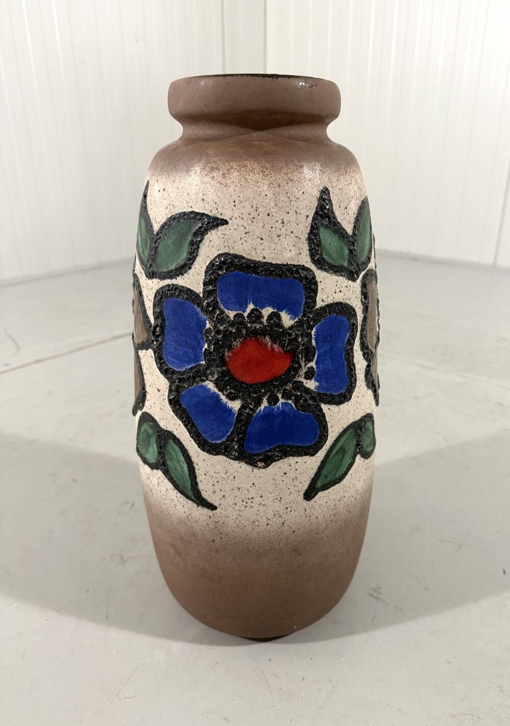 West-Germany pottery vase flowers floor vase 1960’s