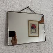 Vintage 1960s barber hairdresser cardboard chain mirror - 29 x 23 cm
