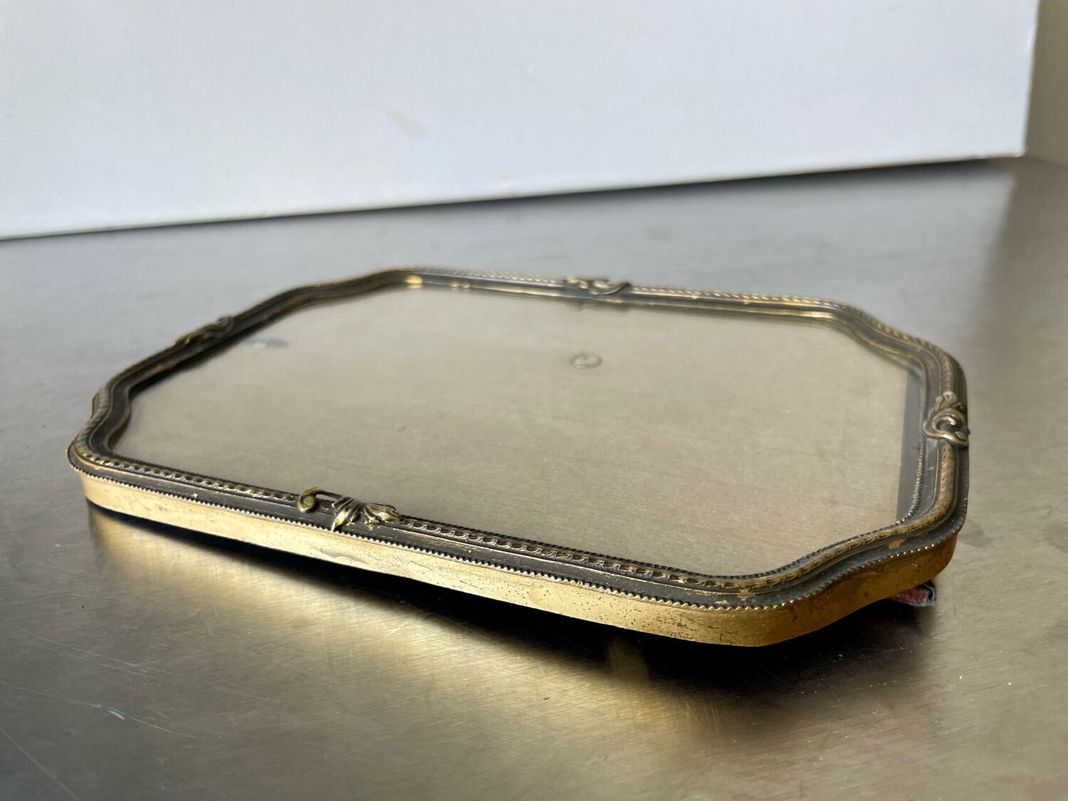 Cadre photo en métal de couleur or vintage 18 cm x 12,5 cm