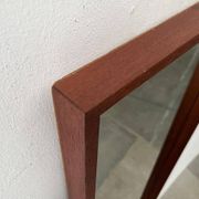 Minimalist mid-century German mirror in teak by Zier-Form, 1960s.