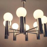 Mid-century German spatial chandelier by Hustadt Leuchten, 1960s.