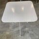 White square bistro table for bar café terrace garden metal 1950 white