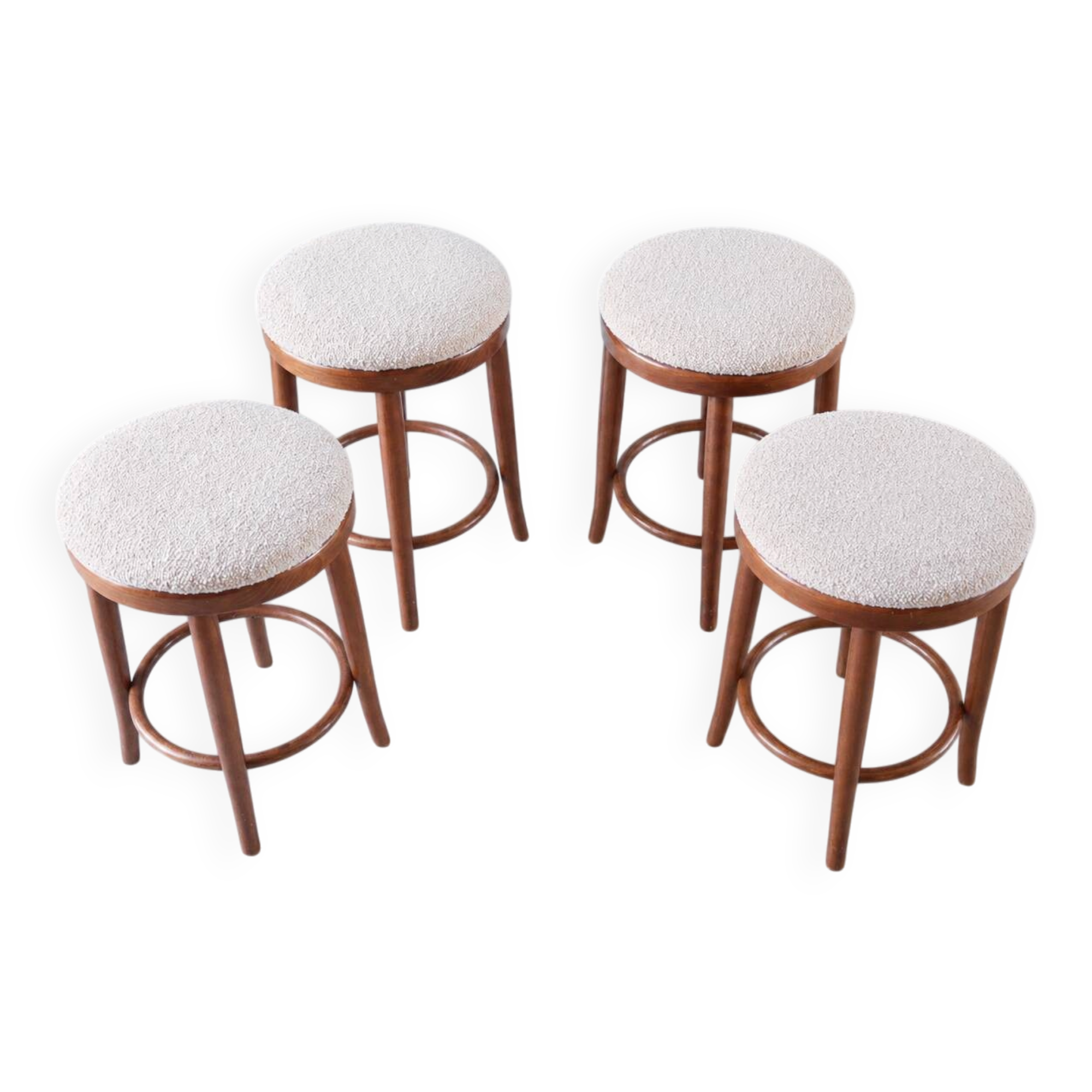 Set of 4 vintage Thonet style stools