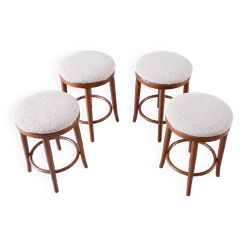 Ensemble de 4 tabourets vintage de style Thonet