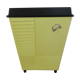 Vintage laundry basket in yellow and black plastic