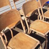 Metal and vintage wood chairs
