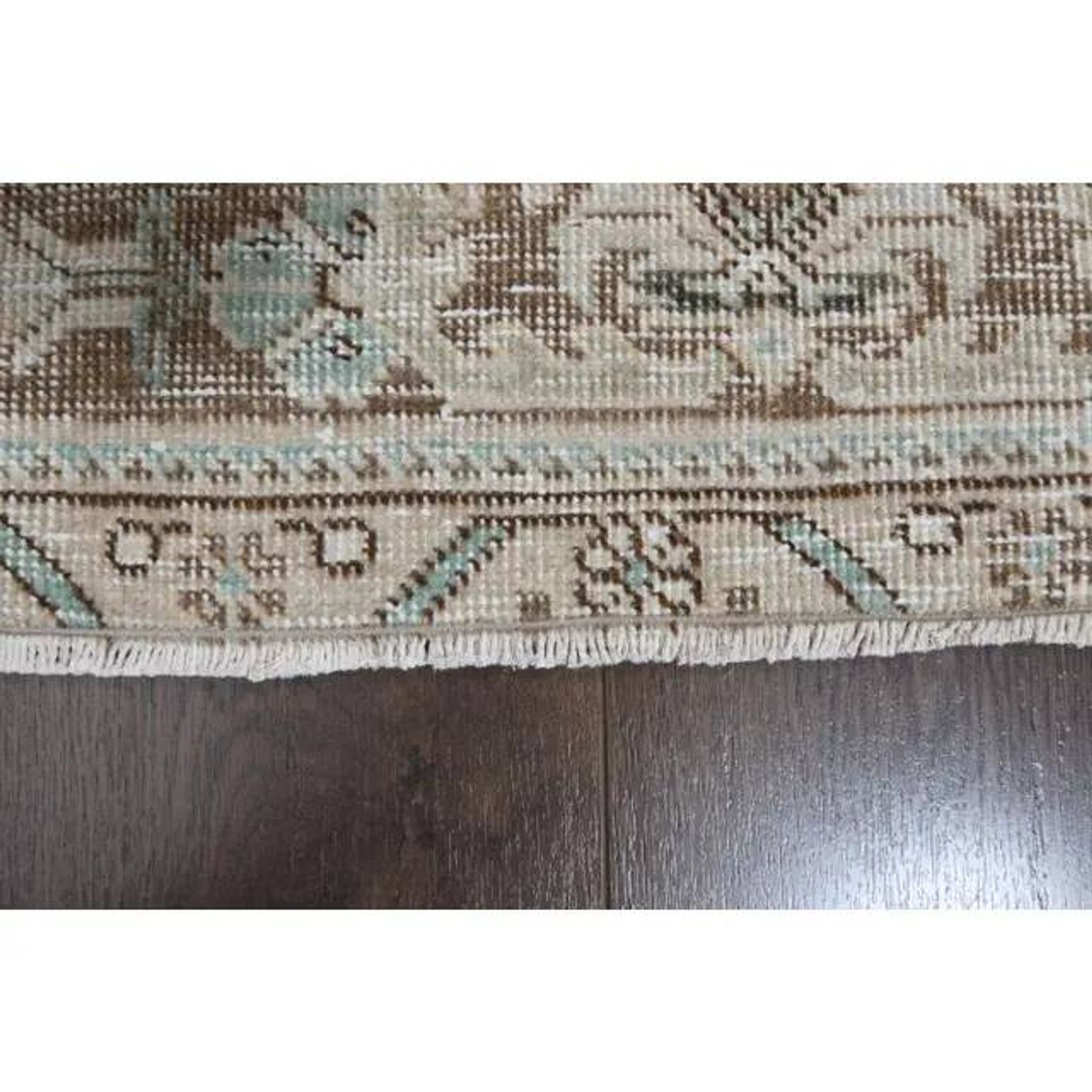 1970s Vintage Persian Handmade Wool Cotton Brown Area Rug 281x370