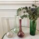 trio of Biot bubbled glass vases signed green 60s-70s