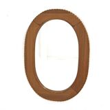 Miroir scandinave en pin et en corde, Suède, 1960, 103cm x 73cm