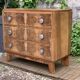 Commode art déco ronce de noyer brut
