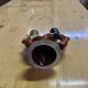 Vintage Vallauris ceramic two-branch candlestick chandelier
