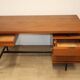 Vintage mahogany desk by Pierre Guariche edition Minvielle, 1960