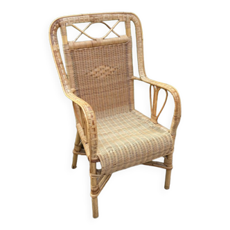 Adult vintage rattan armchair